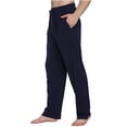 thumbnail image 4 of LELINTA Mens Sleep Bottoms Big and Tall Men's Pajamas Pants Sleep Long Lounge Pants with Pocket Black/ Grey/ Blue Color, 4 of 7