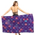 thumbnail image 1 of Quick Dry Breathable Warm Windproof Beach Towel Absorbent Mermaids Fish Scale Print Bath Towel, 1 of 2