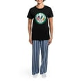 thumbnail image 4 of CafePress - Irish American Pride Women's Dark Pajamas - Women's Short Sleeve Print T-Shirt and Pants Dark Cotton Pajama Set, 4 of 7