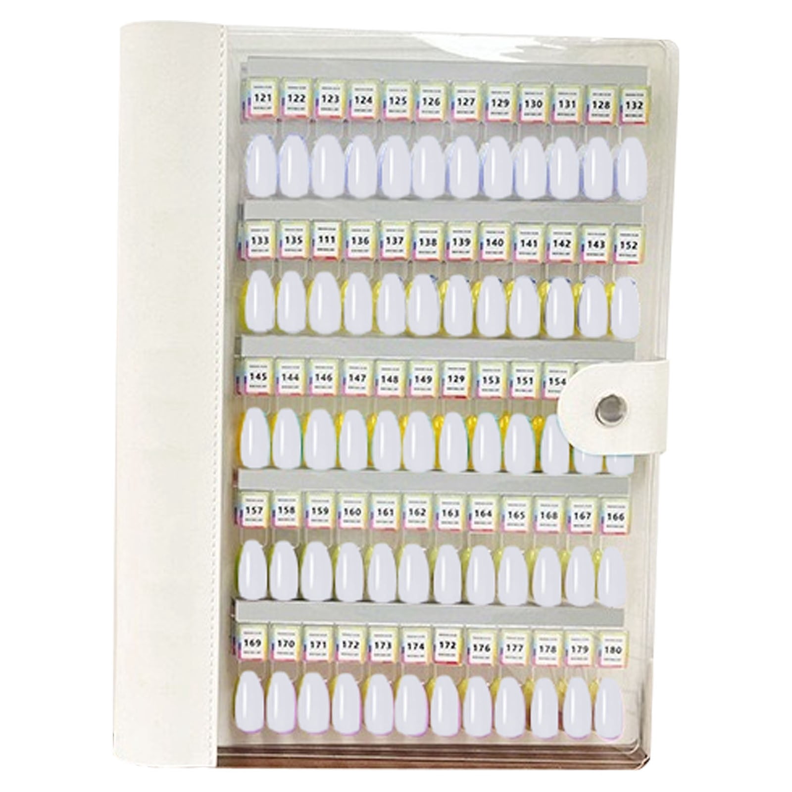 Nail Color Chart 180 Colors White - Nail Book Nail Color Display Book Organizer Withmagnetic Tips Salon Color & Stand for Easy Preview & Storage, Nail Art, Nail Patch, Easter, St. Makeup Organizers