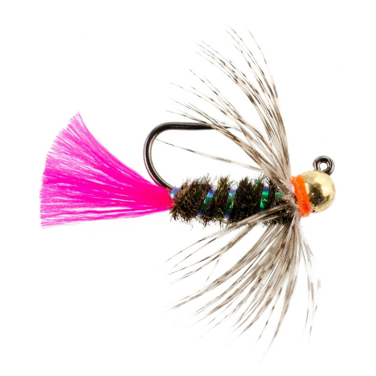 The Fly Fishing Place Tactical Czech Nymph Fly Fishing Flies Collection - One Dozen Tungsten Bead Euro Nymphing Fly Assortment - 2 Each of 6 Patterns
