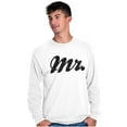 thumbnail image 3 of Mr Husband To Be Newlywed Groom Men's Long Sleeve Tee T Shirt Brisco Brands S, 3 of 6