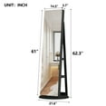 thumbnail image 2 of Jewelry Cabinet, Rotating Jewelry Armoire, Full Length Mirror with 360° Swivel Base, Lockable Storage, 30 Necklace Hooks, Ring Slots, Acrylic Shelf, Black for Bedroom Closet Dressing Room, 2 of 11