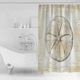 thumbnail image 4 of 60x72 Inch Shower Curtains for Bathroom Sand Dollar Coastal Fabric Bath Curtain Decor Summer Beach Beige Ocean Waterproof Restroom Curtains Shower Set Accessories with 12 Hooks 60 Inch, 4 of 6