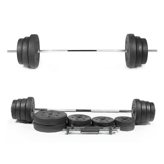 BESTYASH 2Pcs Plastic Coated Dumbbell Accessory Black Barbell Material Easy to Install and Use