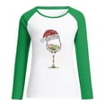 thumbnail image 4 of under 10.00 LYXSSBYX Long Sleeve T-Shirt for Women Women's Spring Patchwork Christmas Printed Long Sleeves Round Neck Casual Tee Tops, 4 of 6