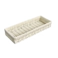 thumbnail image 4 of Eden Grace Set of 2 Hand Woven Wicker Serving Trays , Elegant Multi-Purpose Decorative Serving Trays in White and Gray, 4 of 10