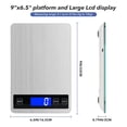 thumbnail image 4 of 33lb Food Kitchen Digital Scale,1g/0.05oz Precise Graduation, USB Charging Kitchen Scale, Waterproof Stainless Steel with LCD Display, Ounces and Grams for Weight Loss, Cooking, Baking (Silvery), 4 of 7