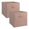 thumbnail image 1 of 13 x 13 x 13 Po. Cube de Rangement Carré Solide en Non-Tissé Pp, Rose Millénaire - Ensemble de 2, 1 of 1