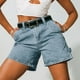 thumbnail image 1 of WILLBEST Pantalones Cortos Vaqueros de Cintura Alta para Mujer, Estilo Carpintero, con Bolsillos, para Verano. Chica, 1 of 4