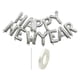 thumbnail image 2 of Feliz Año Nuevo Globo Telón de fondo Accesorios Cortina Decoración Globo Banner para Pared Plata, 2 of 9