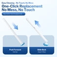 thumbnail image 5 of Skdwakiz Disposable Toilet Brush and Holder Set, Toilet Bowl Cleaner Wands with 40 Cleaner Refills & 1 Crevice Brush, White, 5 of 9