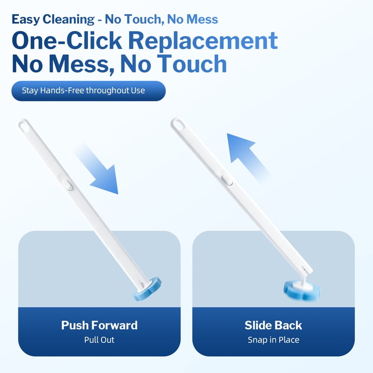 Skdwakiz Disposable Toilet Brush Set with 40 Refills photo 4