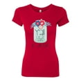 thumbnail image 2 of Y'all Is Not Word It's A Word Southern Artsy Jar with Flowers Pop Culture Womens Slim Fit Junior Tee, Red, X-Large, 2 of 3