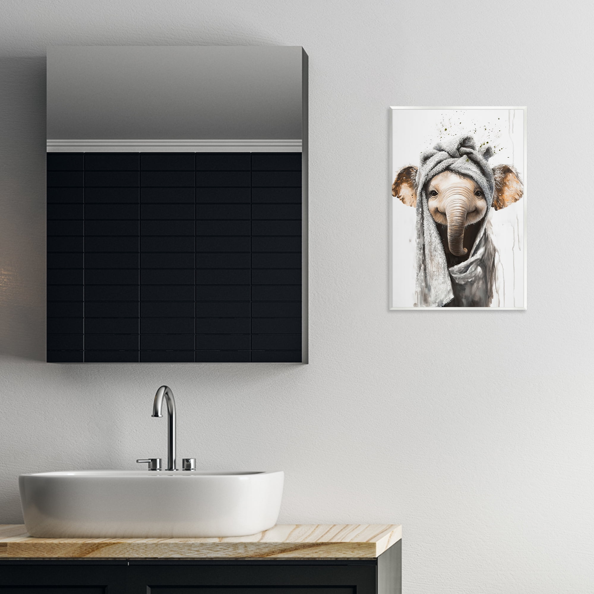 Stupell Industries Squeaky Clean Elephant Wall Plaque Art, design by Tina LeCour