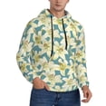 thumbnail image 2 of Honeii Lilies Flowers Pattern Mens Hoodies Men's Loose Sleeve Sweatshirt,Pullover Hooded Sweatshirt for Men,Essentials Hoodie-4X-Large, 2 of 7