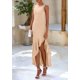 thumbnail image 4 of Vestido largo PRETTYGARDEN 2025 sin mangas con volantes para mujer, 4 of 9