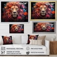 thumbnail image 4 of Designart "Lion Symbolic Symbolism I" Animals Floater Framed Canvas Art Print, 4 of 7
