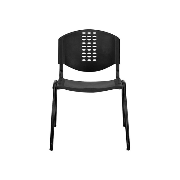 Scranton & Co Polypropylene Stacking Chair in Black