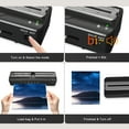 thumbnail image 2 of Crenova A4 Desktop Thermal Laminator, 9 inch Laminating Machine, Fast Warm Hot Cold Laminator Machine for School Use, with 20pcs Lamination Sheets, Black, 2 of 9