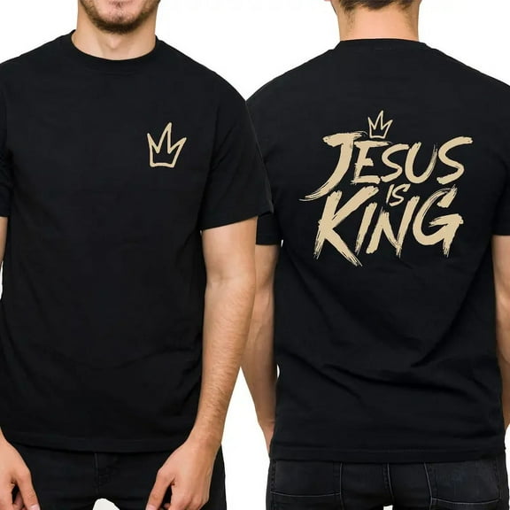 Jesus Reigns 2-Sided Christian Shirt – Bible Verse Tee for Men & Women, Faith-Based Apparel, Religious Cotton T-Shirt, Spiritual Gift