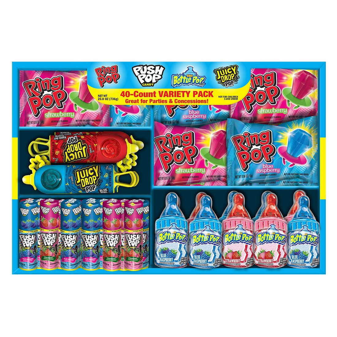 Topps Variety Pack Candy 40 Ct Ring Pop Push Pops Baby Bottle And 