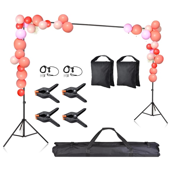 Yescom 8.5' x 10' Adjustable Photography Backdrop Stand Wedding Party Event Background Support Kit wih Carrying Bag