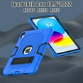 thumbnail image 6 of Feishell Case for iPad 10th Generation 10.9" 2022,Built-in with Kickstand,Three Layers Hybrid Heavy Duty Shockproof Rugged Impact Resistant Drop Protection Case Cover,Blue+Black, 6 of 9
