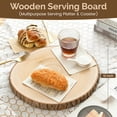 thumbnail image 2 of Vintiquewise Set of 4 Rustic Wood Slices Round Multi Purpose Natural Wooden Slabs for Chargers Cake Risers Serving Trays Table Centerpieces Home Decor DIY Crafts Party Supplies and Tableware, 14-inch, 2 of 3