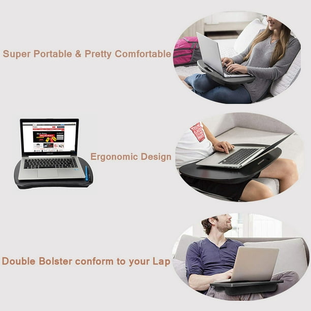 Support ordinateur portable avec coussin - Plastique / Tissu
