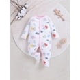 thumbnail image 2 of WIBACKER Newborn Baby Footed Pajamas 100% Cotton Infant Baby Snap Sleepers for Sleep and Play Footies 0-12 Months - Clouds, 2 of 8