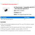 thumbnail image 2 of Air Flap Actuator - Compatible with 2014 - 2016 Chevy Spark EV LT 2015, 2 of 2