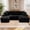 Black, variant on MOONMISS Small Modular Sectional Sofa with Movable Chaise and Ottoman,U-Shaped Boneless Cloud Couch for Living Room Apartment,Black(Right Facing Chaise)