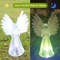 thumbnail image 3 of Lámpara de ángel Decoraciones solares para jardín Luces de jardín con energía solar Día de la madre Regalos de jardín Jardín Ángel Tumbas Marcadores para cementerio para humanos Jardín Dec, 3 of 5