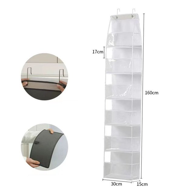 Bolsa de almacenamiento sobre la puerta para colgar zapatos/muebles/bolsa/organizador de cosméticos para armario, soporte de almacenamiento de ropa pequeña, perchero para zapatos