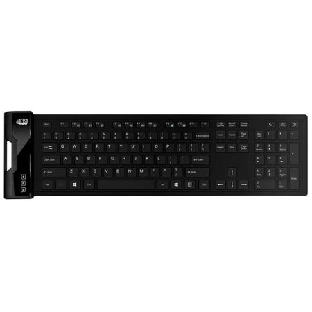 UPC: 0783750005951 | Adesso AKB-232UB USB Antimicrobial Foldable water proof 120-key full size keyboard  0.43  x 18.00  x 4.82  (Black)