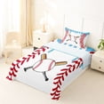 thumbnail image 5 of Erosebridal Baseball Sport Twin Sheet Sets,Blue Ice Cream Drip Bedding For Boys Kids 3pcs, 5 of 6