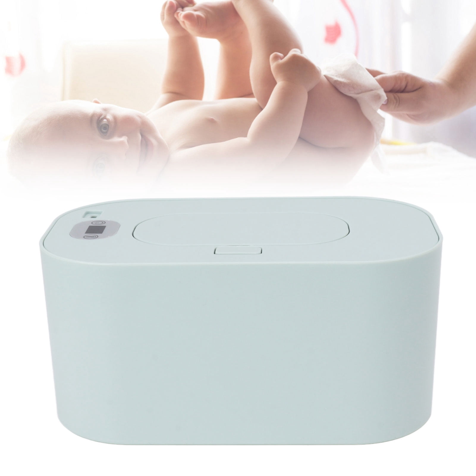 Yajisi Baby Wipe Warmer USB Constant Temperature Portable Wipe Heater Temperature Adjustment Warm Keeper Dispenser 5V Green 8.66x5.51x4.72 inches / 22x14x12 cm