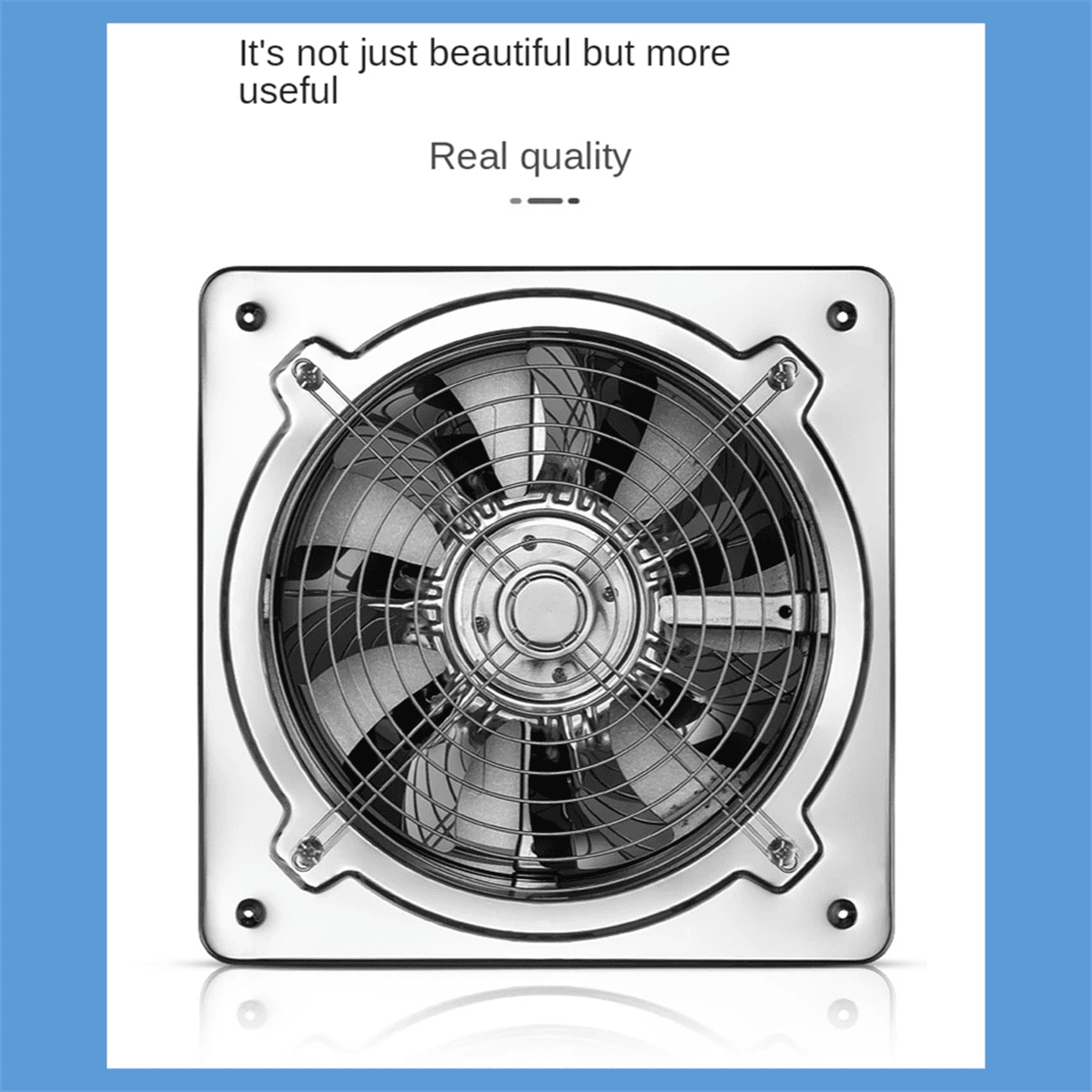 6Inch Booster Fan Extractor Exhaust Fan Ventilation Pipe Fan for Bathroom Toilet Kitchen Wall Window Stainless Steel Fan,1 * Booster Fan,Silver
