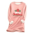thumbnail image 1 of Birdeem Mode Femme Impression de Noël Manches Régulières Hiver Ample Vacances Décontracté Col Rond Chemise Hauts, 1 of 1