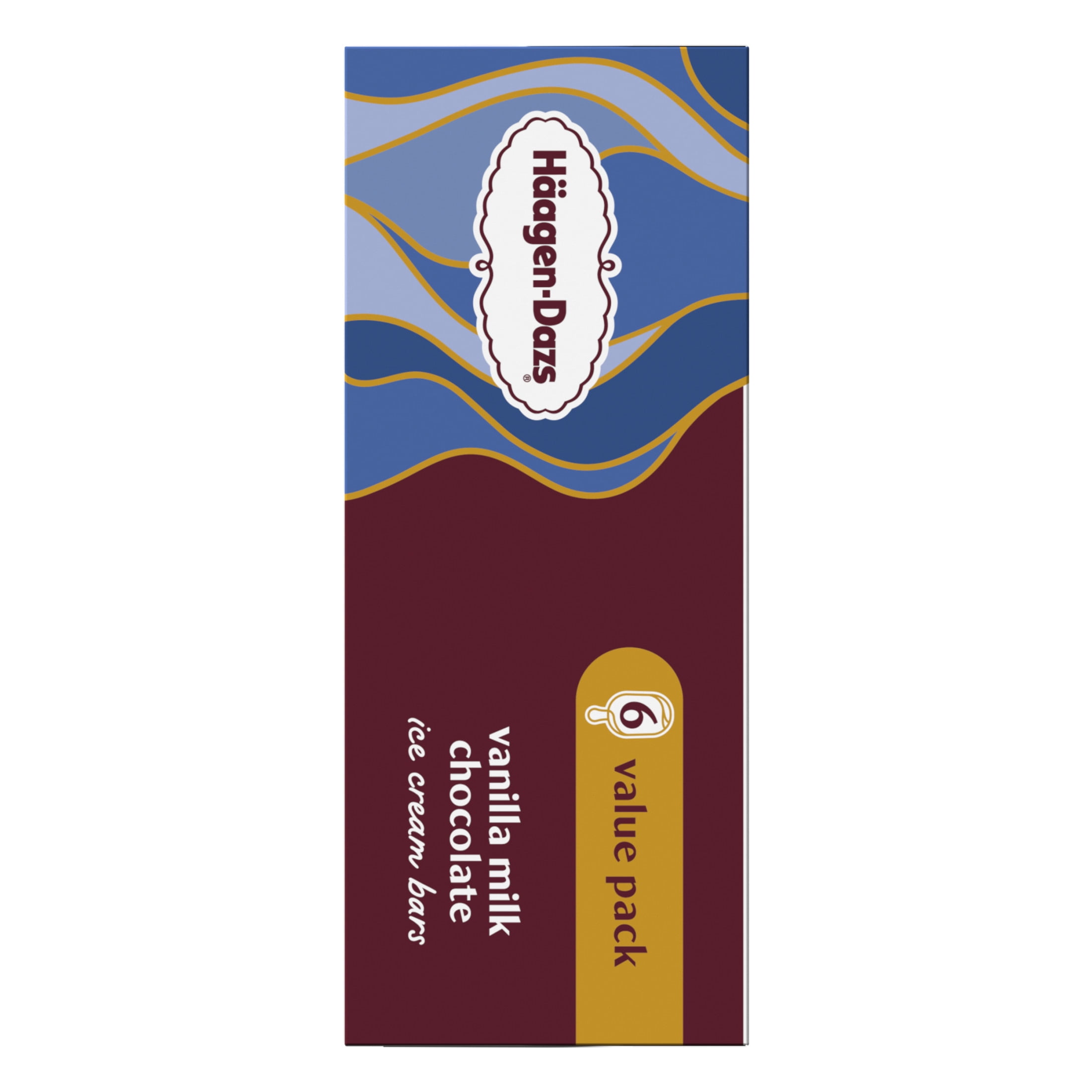 HAAGEN-DAZS Vanilla Milk Chocolate Ice Cream Bars 6 ct Box