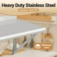 thumbnail image 5 of LIZHOUMIL NSF Stainless Steel Wall Shelf Commercial w/ Backsplash+Brackets for Kitchen/Garage, 5 of 7