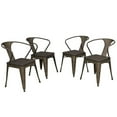thumbnail image 2 of AmeriHome DCHAIRSWT Loft Rustic Gunmetal Metal Din, 2 of 5