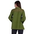 thumbnail image 4 of Moomaya Tunique Col Mandarin pour Femmes Manches Longues Été Coton Uni, 4 of 7