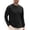 Black, variant on COOFANDY Men's Long-Sleeve Crewneck T-Shirt with Pocket, Casual Soft Stretch Tee, Casual Cotton Jersey