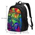 thumbnail image 4 of Ratiio Pride Rainbow Print Travel Laptop Backpack,Slim Sturdy Laptops Backpack with USB Charging Port, Water Resistant College School Computer Bag, 4 of 6