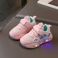 thumbnail image 4 of Sngxgn Toddler Boys Girls Light Up Shoes Flashing Lightweight Mesh Breathable Adorable Running Sneakers for Toddler and Little Kid(Pink,12-18 M), 4 of 7