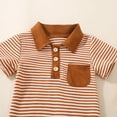 thumbnail image 6 of Zshosam Baby Boy Romper Short Sleeve Newborn Baby Boy Girl Clothes Bodysuit Short Sleeve T-Shirt Romper One Piece Summer Outfits Size 6 12 Months,(Khaki 6-12 Months), 6 of 8