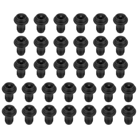 Uxcell 32 Pcs Wine Stopper 17mm/0.67 Silicone Reusable Vacuum Bottle Stoppers Sealing Plugs Leak-proof Bottle Plugs for Wine Beer Beverage Glass Bottles Black