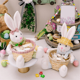 thumbnail image 3 of Plato de dulces de Pascua, canasta de conejito de Pascua, canasta de almacenamiento de dulces de Pascua, caja de regalo para decoración de mesa, regalo de Pascua, B, 3 of 3